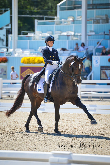 Allison Brock and Rosevelt (shown competing at Devon in 2014)