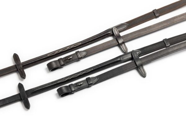 Menetics Slim Fancy Stitched Rubber Web Reins