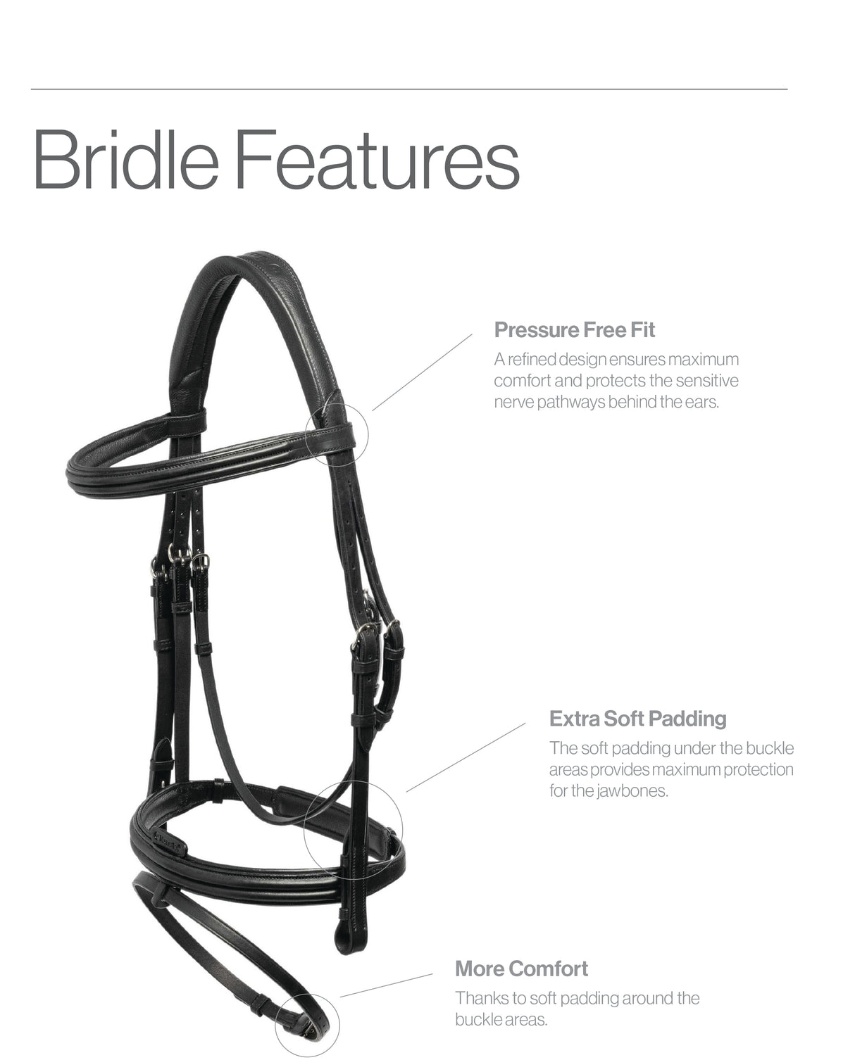 Menetics Flash Bridle Fancy Stitching