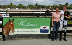 Kevin Kohmann and Robin Moore during the presentation of the Tack Matters Award.