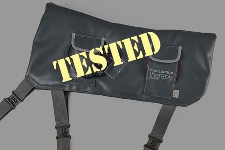 Graphic showing the Equilibrium Massage Therapy Pad with the word TESTED written overtop of the image