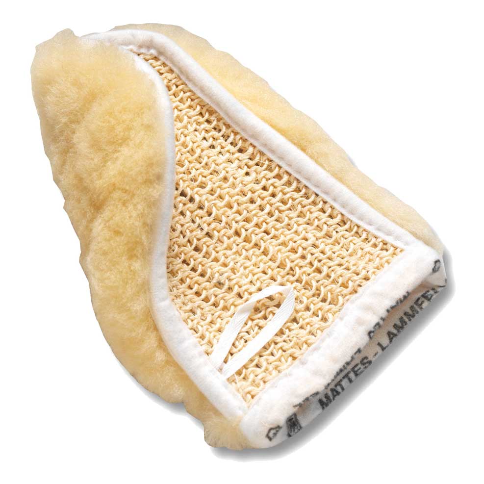 Grooming Mitt with Sheepskin and Cactus Cloth